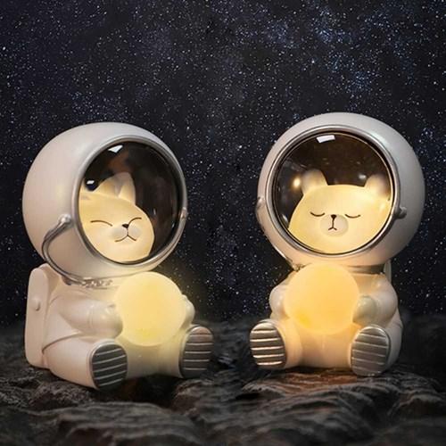 ★무료배송★비행사 우주곰 우주냥 비행사 LED 미니 무드등