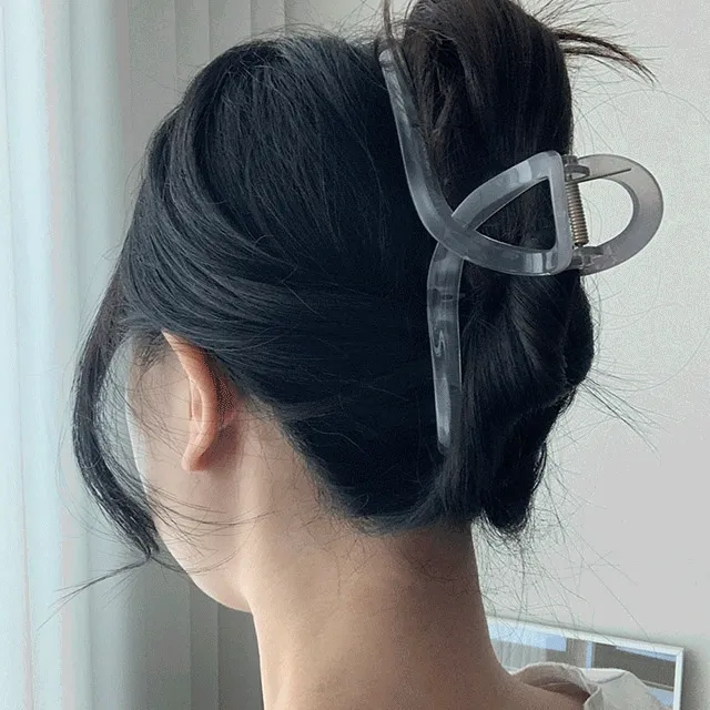 [2개특가/1개도ok] 그레이실버 15cm 대왕 국산 왕 미니 올림머리 반묶음 헤어 집게핀