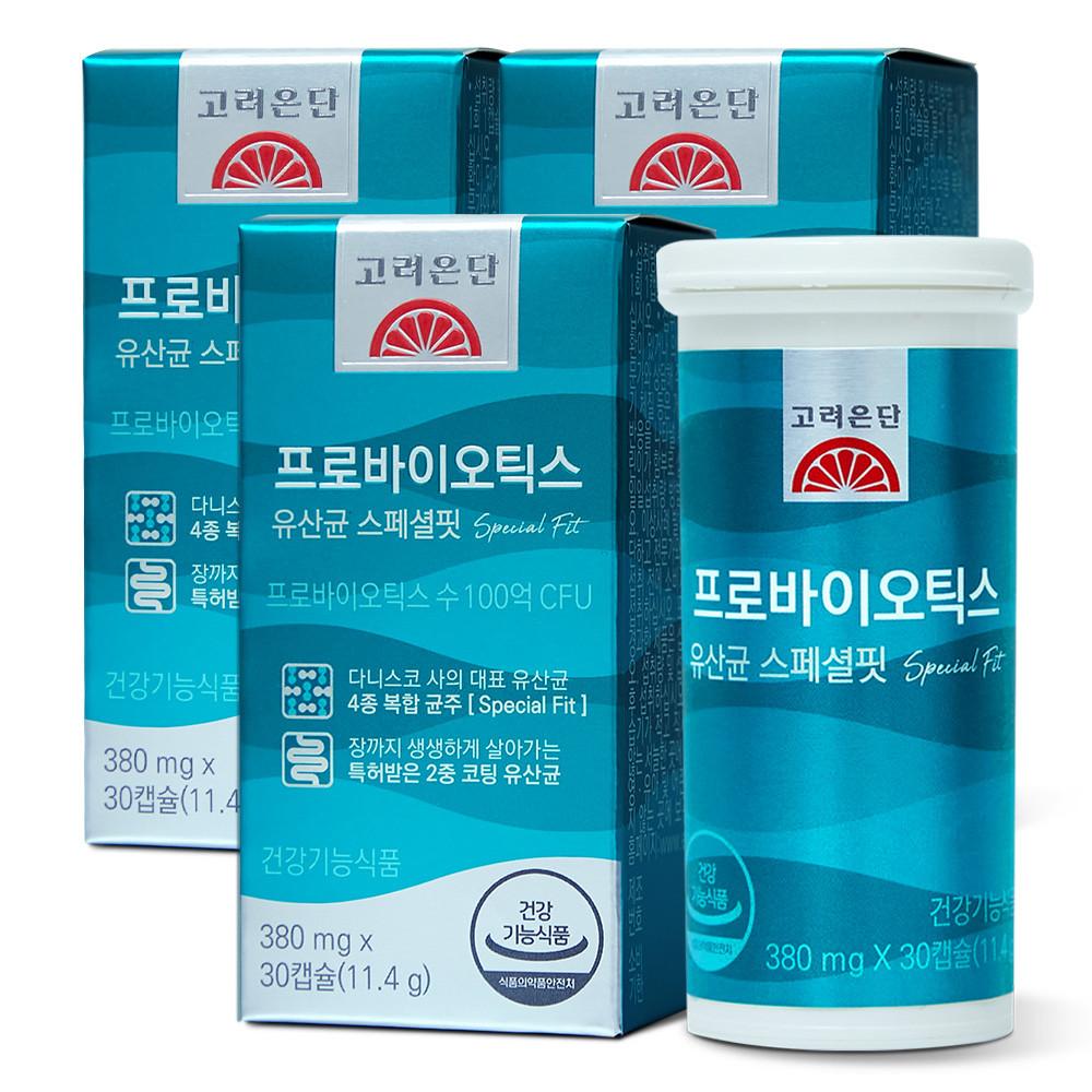 고려은단 프로바이오틱스 유산균 스페셜핏 100억 유산균 30캡슐 X 3개 (3개월분) [원산지:상품 상세페이지 참조]