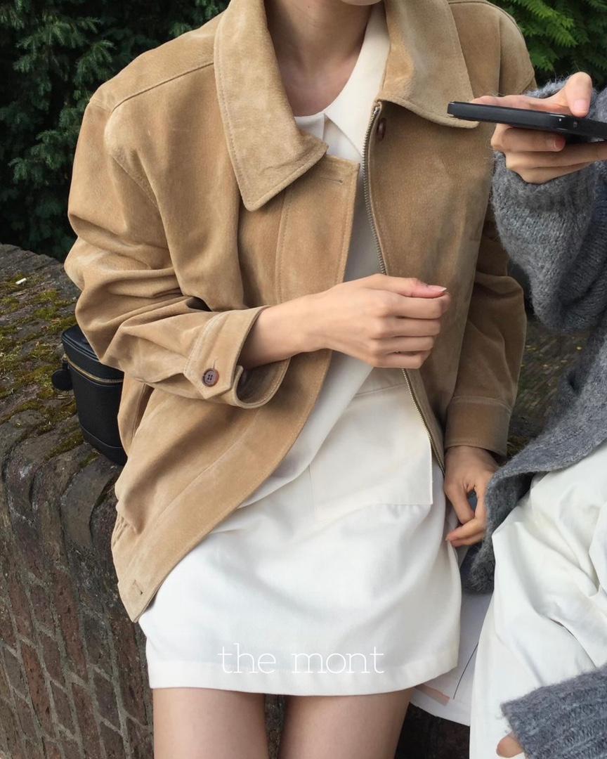 더몬트 오버테이크 호바트 돈피 점퍼 스웨이드 자켓