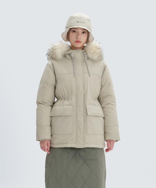 랜드 여성 후드 헤비 다운 자켓 (S24WWTDJ31) Light Beige