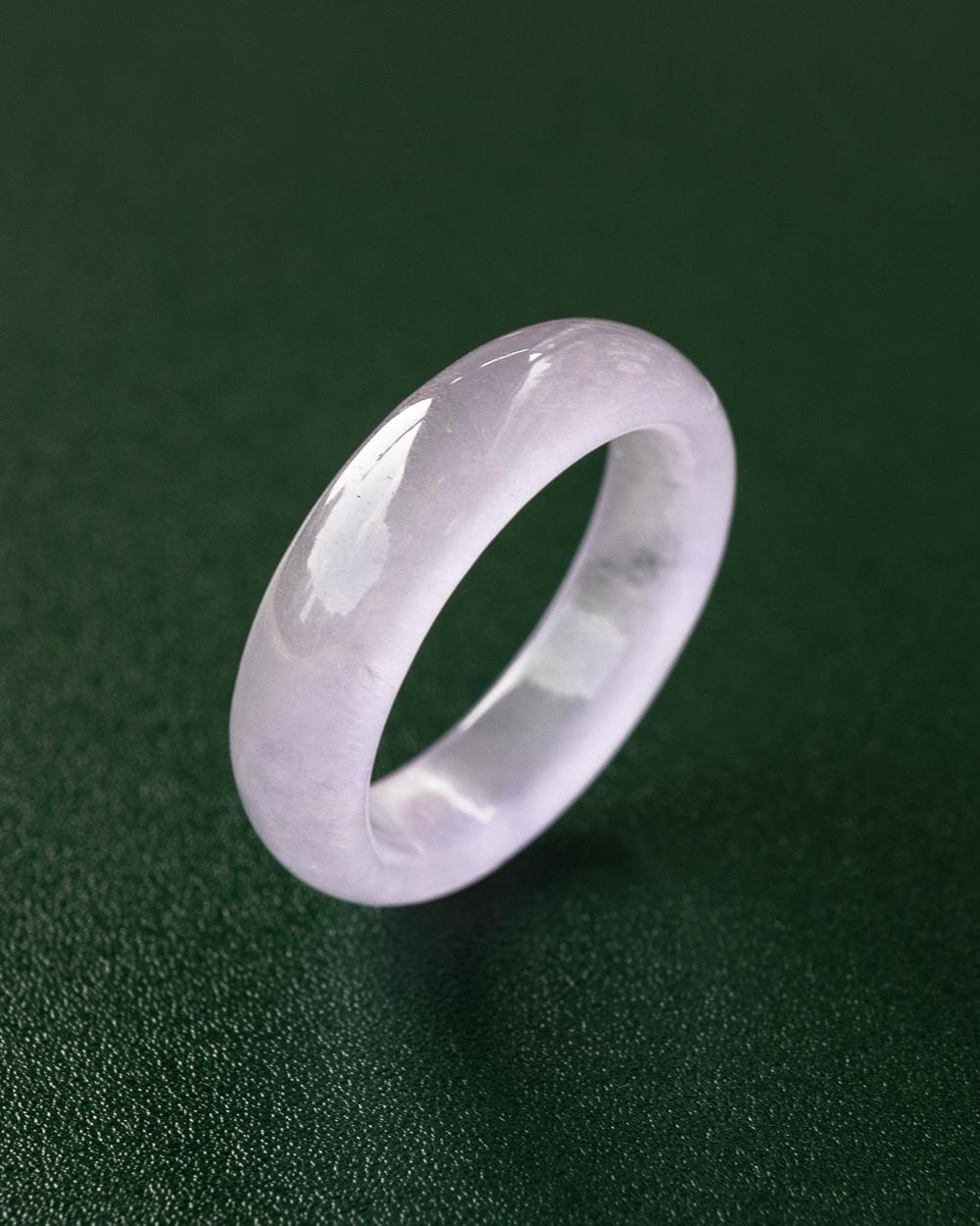 Lavender Jade Slim Jade Ring LJ03