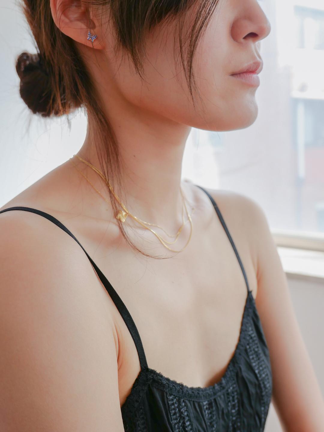 plain two way necklace (silver 925)