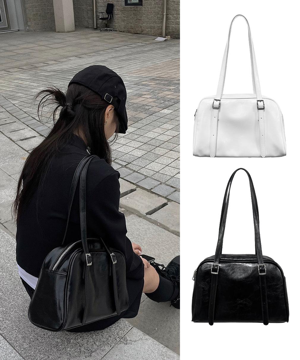 에빈 스퀘어 레더 숄더백