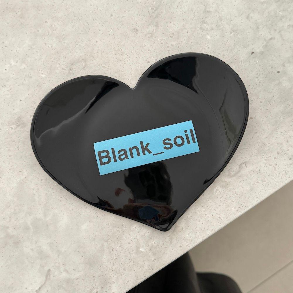[Blank Black] Flat heart small