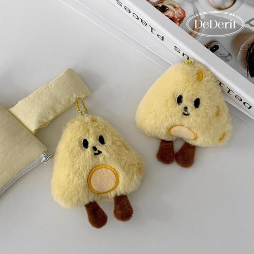 데데리트 귀여운 삼각 치즈 캐릭터 인형 가방 열쇠고리 키링 키홀더 우정 친구 생일 선물