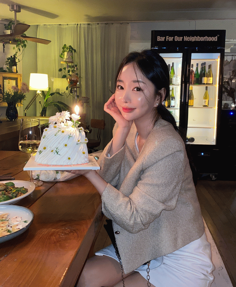 믹스비 트윙클 실버 버튼 트위드 자켓(3color)