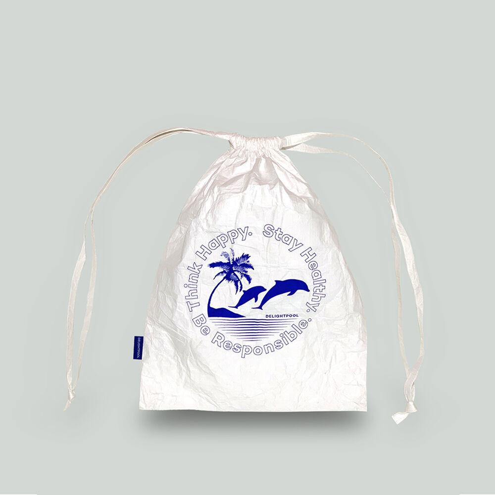 Dolphin twins beach bag - White
