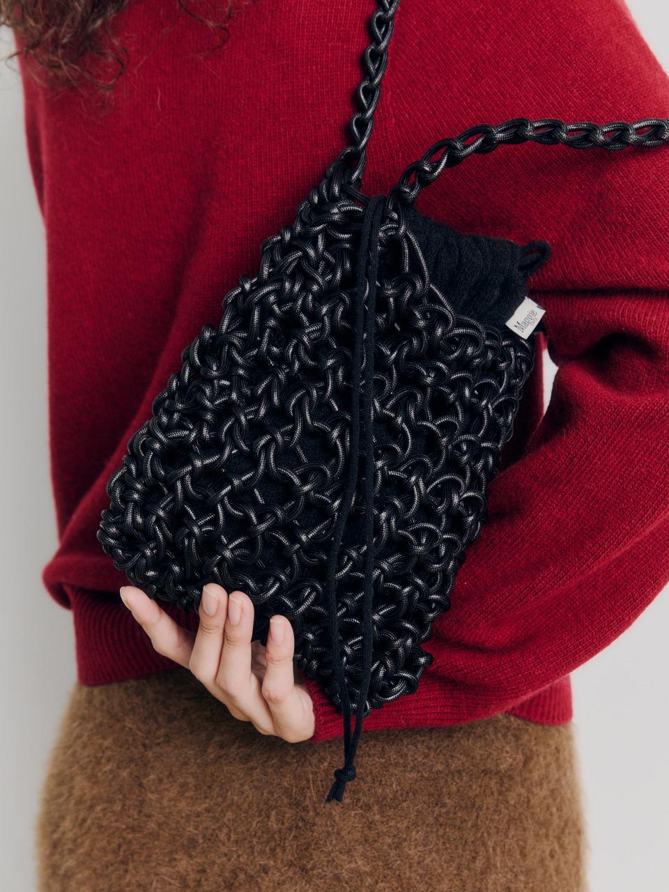 Hand Crochet Bag (Black)