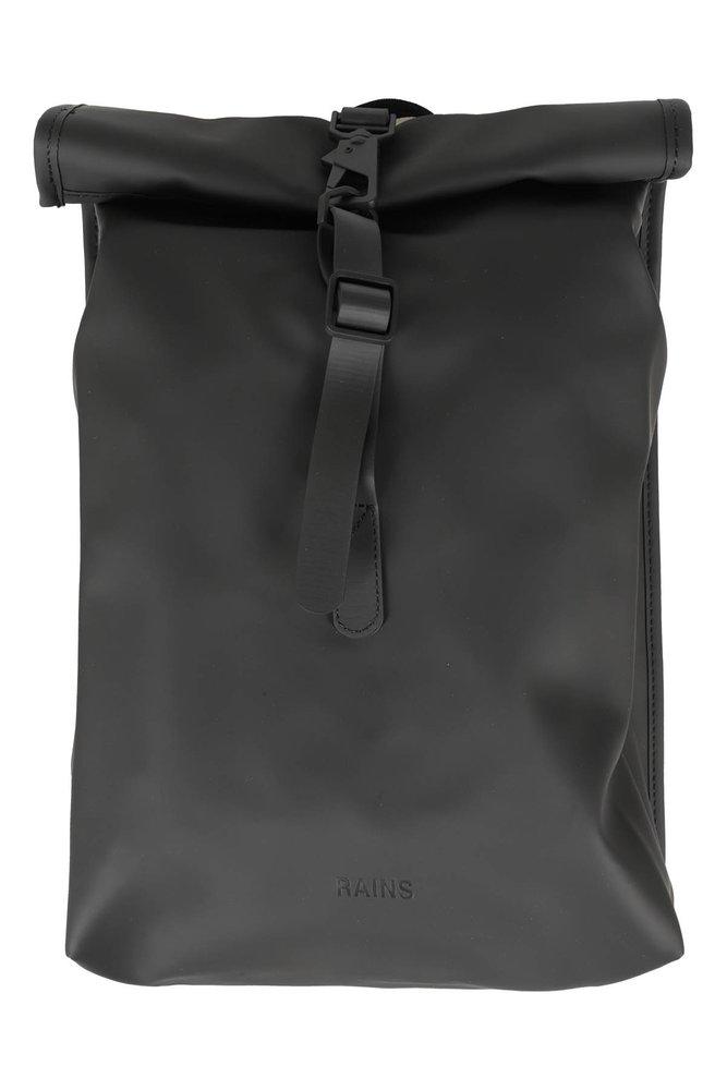 Rains Rolltop Logo Detailed Mini Backpack