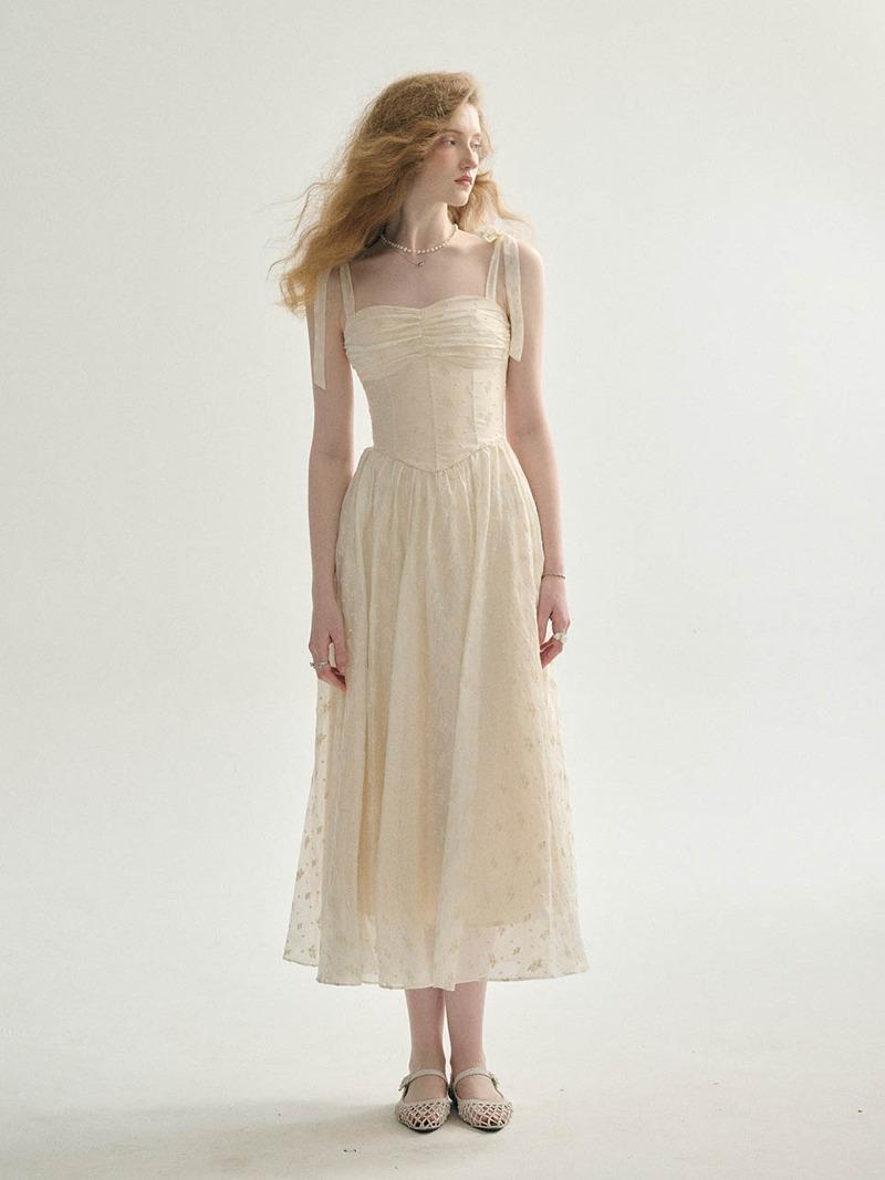 [셀럽착용] 아우로라 스트랩 롱원피스