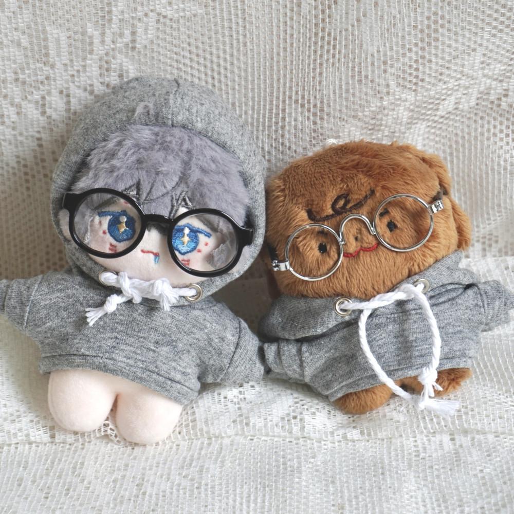 10cm 솜인형 옷 회색 후드티 속성 무속성 아이돌 인형 옷 멜로디클로젯