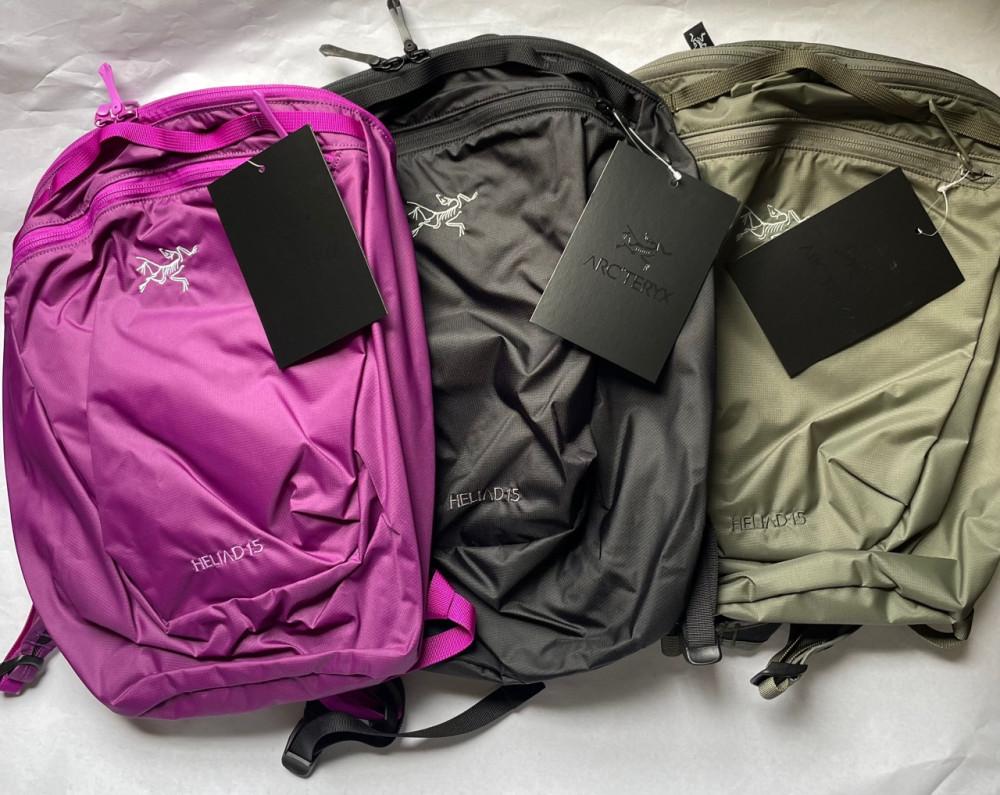 아크테릭스 헬리아드 백팩 블랙 15L 등산 하이킹 학교 가방 데일리 HELIAD