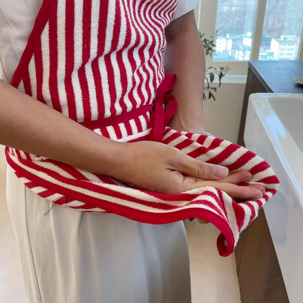 (당일배송) (9차입고) 스트라이프 테리 수건 타월 앞치마 에이프런