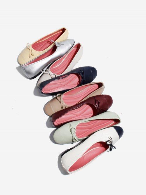 핸드메이드 레더 발레리나 플랫슈즈 ｜ 10Colors
