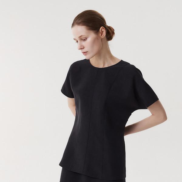 Luna Linen Blouse (Black)