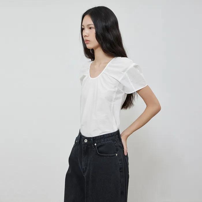 PUFF SLEEVE BLOUSE - WHITE