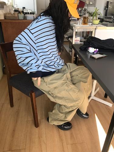 스트라이프 맨투맨 (소라/그레이/블랙)