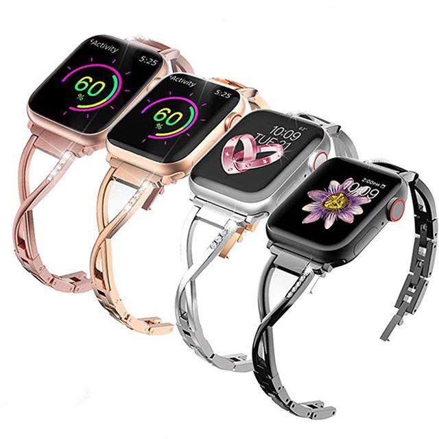 [당일발송/인기폭주] 애플워치 슬림 다이아 메탈 스트랩 루프 시계줄 줄질 밴드