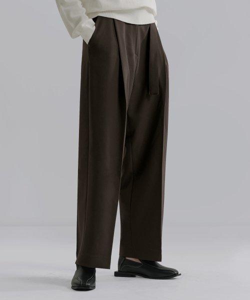 벌룬핏 와이드슬랙스 팬츠 브라운 MDPT010BROWN