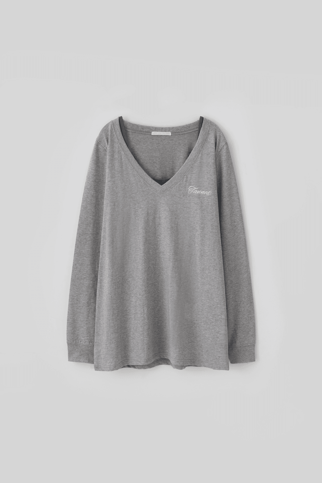 T/T Deep v-neck layered top (gray)