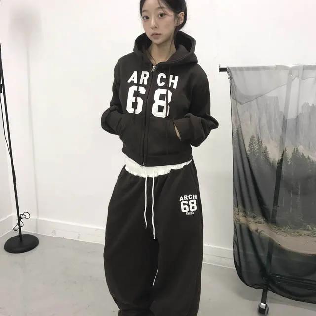 (기모추가 / 셋업,단품 가능) 포인트 후드집업 셋업