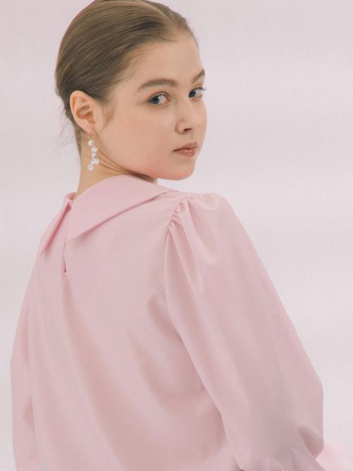 퍼프 세일러 블라우스 -PK