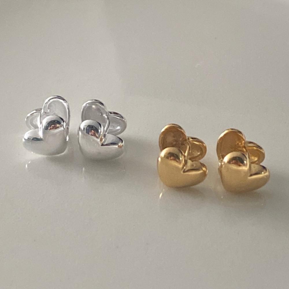 이 화 [하트 원터치 이어링, heart one-touch earring] silver925