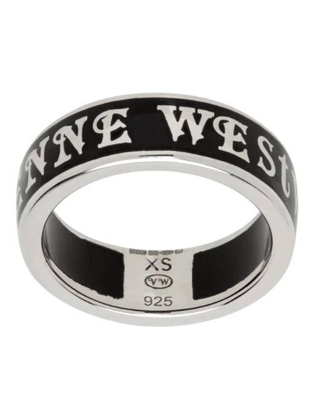 비비안웨스트우드 블랙 실버 컨듀잇 스트리트 링 221 01P107 P107IM   |   발란코드 [70984401]