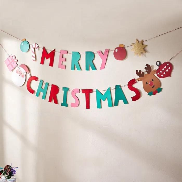 크리스마스 레터링글리터가란드