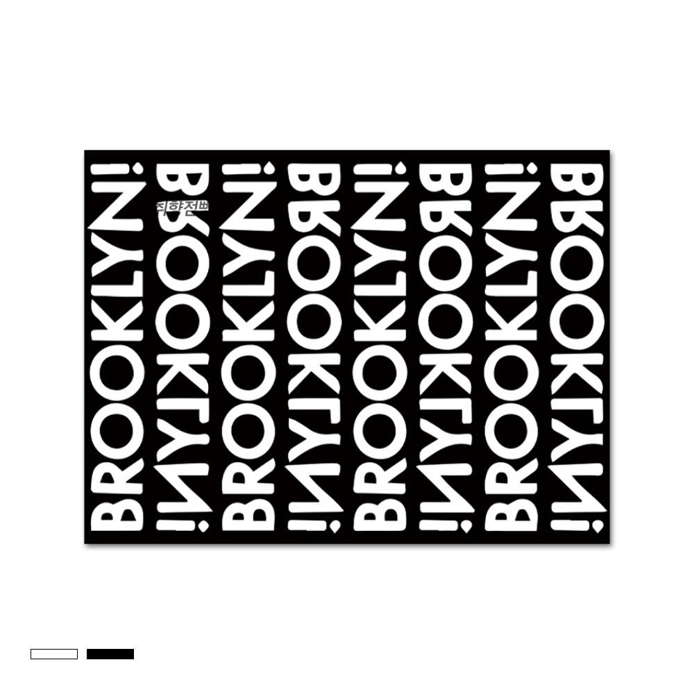 힙한담요 레터링 브루클린 담요 블랙 화이트 블랭킷
