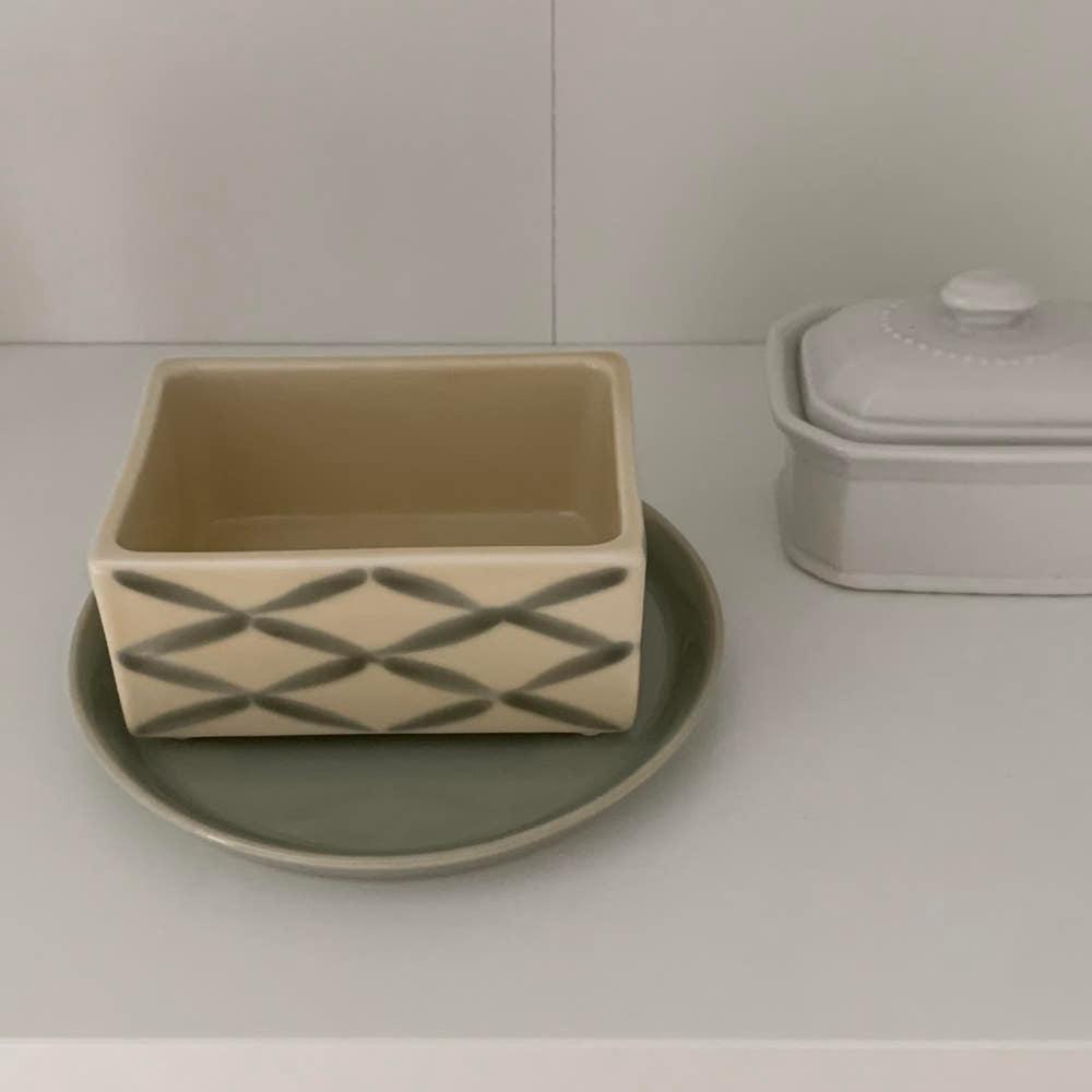 오소보 vintage bamboo leaf dish 빈티지그릇 오브제 인테리어소품