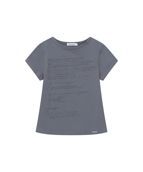 Blur quote short sleeve CHARCOAL