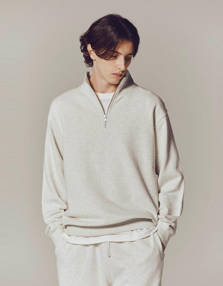 NEW 프렌치테리 하프 목넥 풀오버