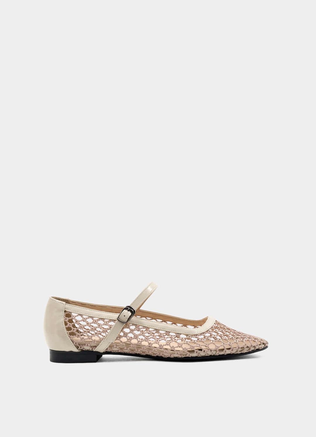 SUMMER MESH FLAT (BEIGE)