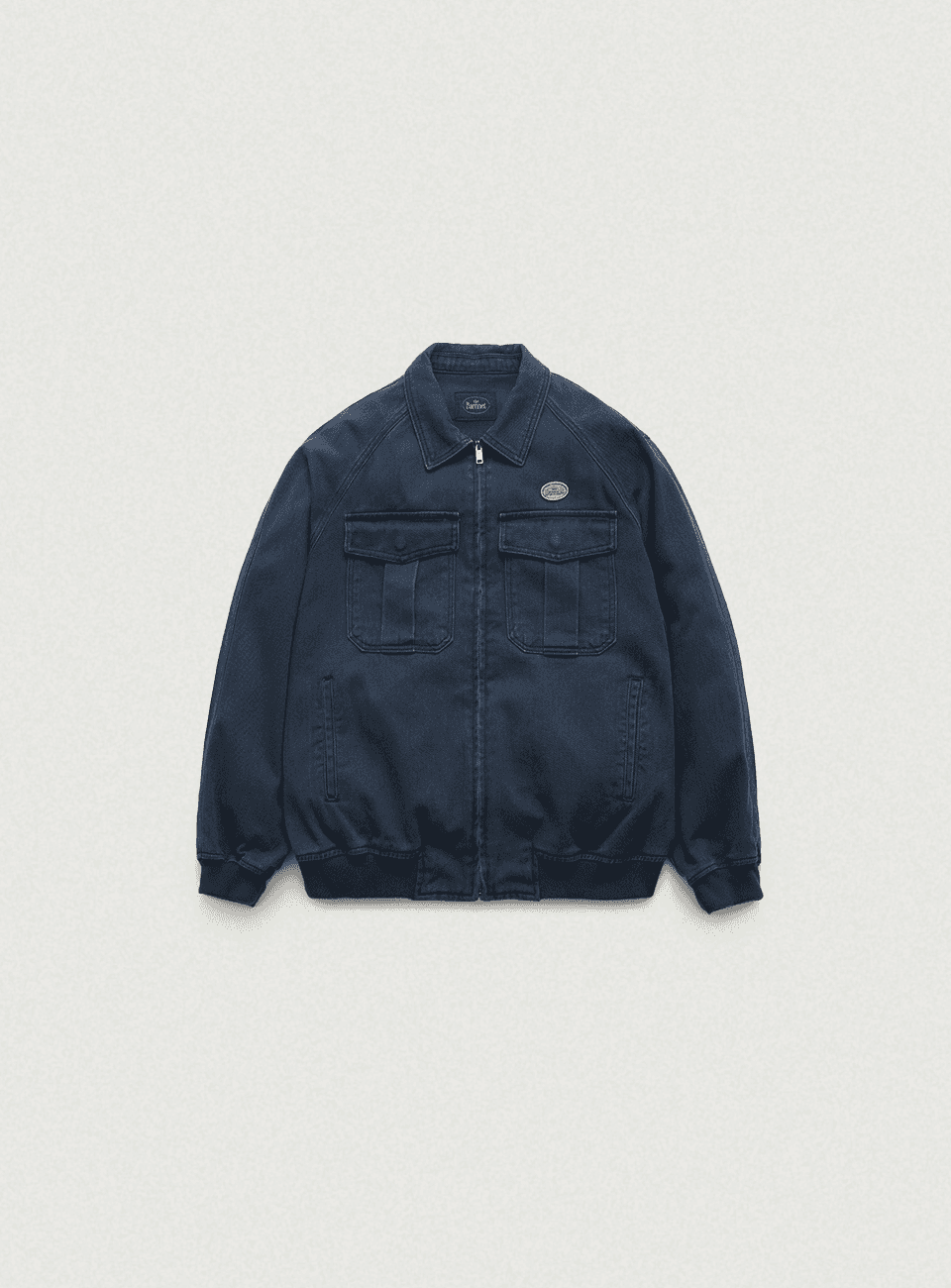 Oversized Tessie Cotton Blouson_Navy [9월 중순 순차 배송]