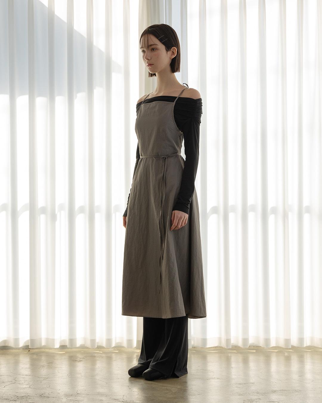 쉬머링 리본 SHIMMERING RIBBON APRON [그레이]