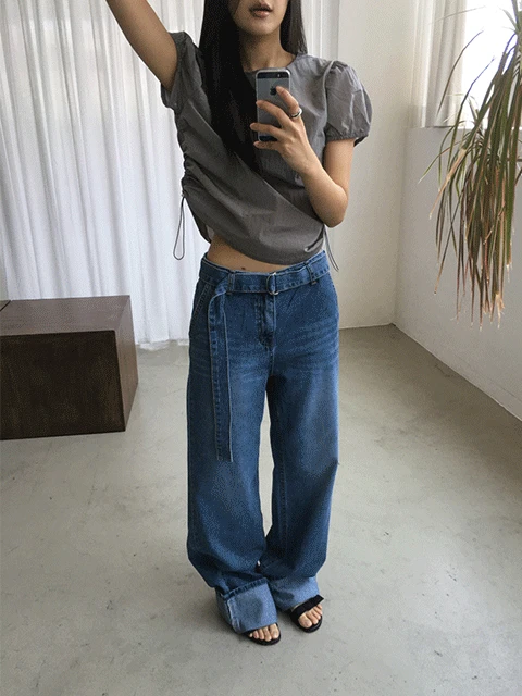 anorak shirring blouse (3color)