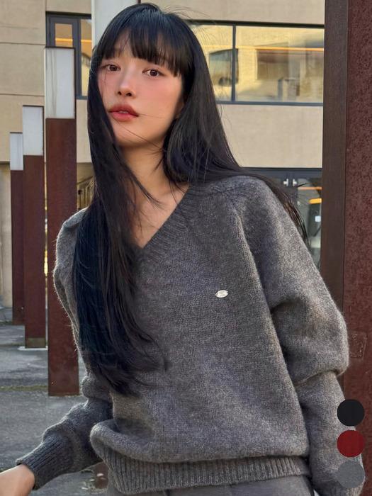 루즈핏 클래식 브이넥 니트 3컬러 VW633