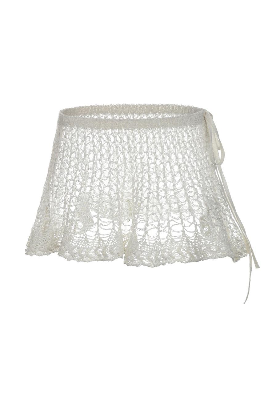 Sheer Layered Cool Skirt (Ivory)