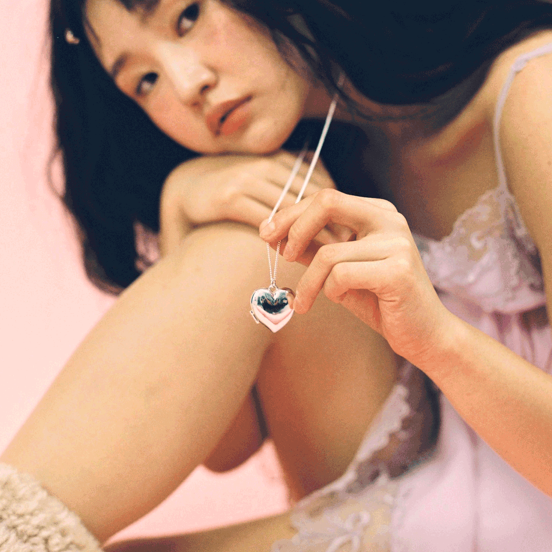 Love Locket Necklace_Big ver. (92.5% silver)