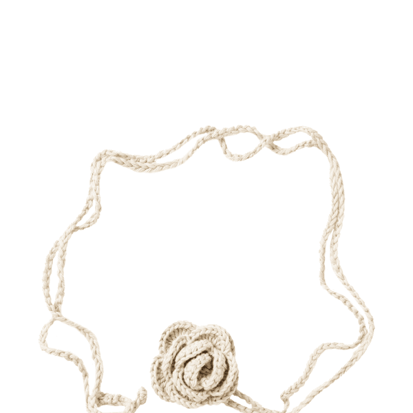 Organic Rose Necklace - Cold Beige