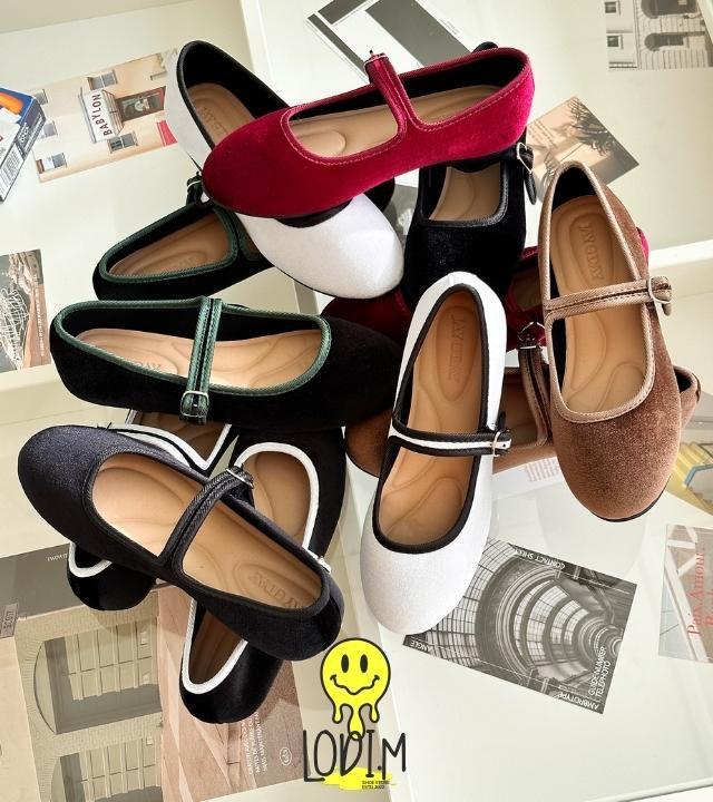 [당일발송]하객룩 발레코어 스트랩 메리제인 플랫슈즈 데임 DAME