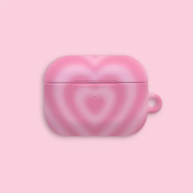 [블루투스 케이스] 하트 그라데이션 핑크 . 삼성 갤럭시 버즈 케이스 투명 하드 핸드폰 휴대폰 생일 선물 추천 에어팟프로 에어팟 에어팟 3세대 에어팟프로2 케이스