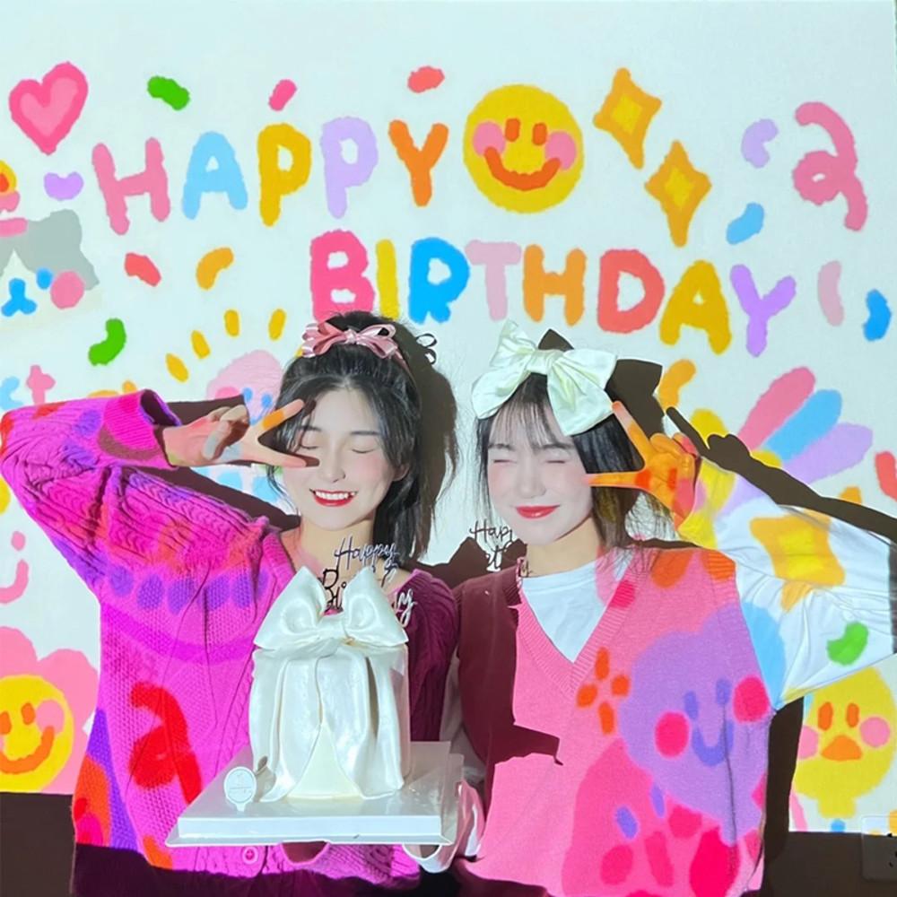 생일빔 생일축하빔 생일 미니빔 파티용품 프로젝터 단품 칩 #2 해피스마일