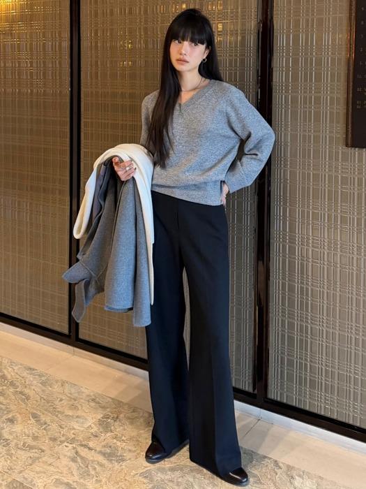 [Day-Wool] Semi-Wide Winter Trousers_4color