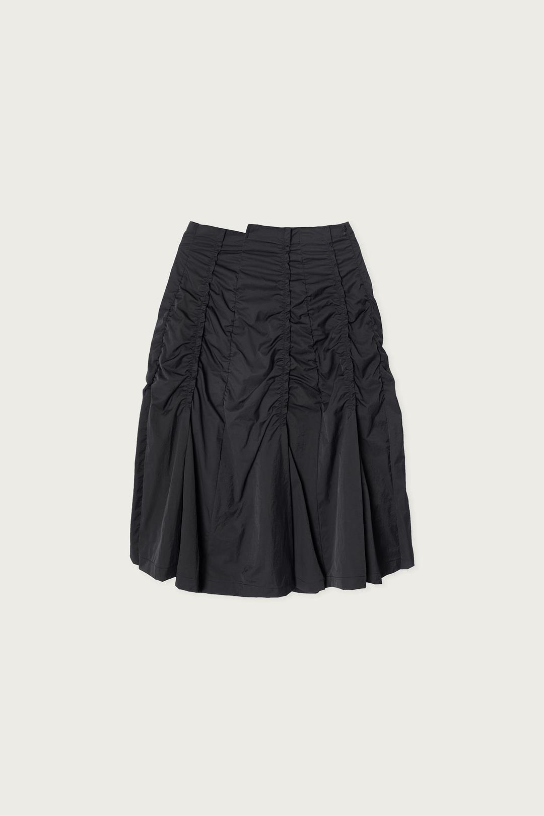 LIGHT SHIRRING SKIRT BLACK