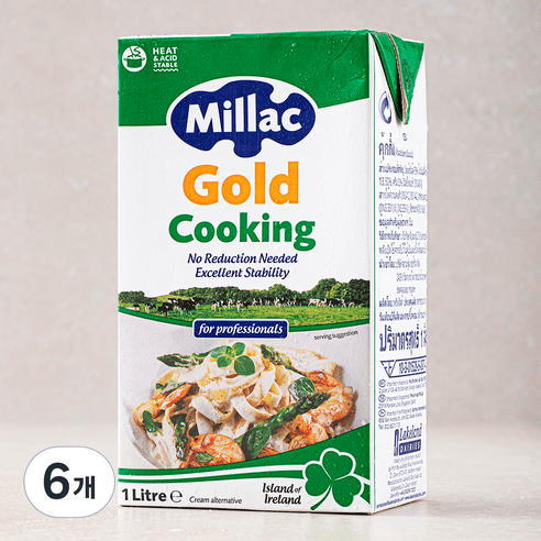 밀락 골드 쿠킹, 1L, 6개 - 휘핑크림 | 쿠팡