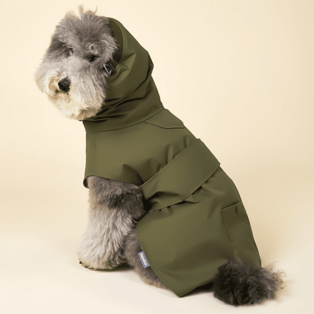 강아지우비 프리미엄 트렌치 레인코트 Khaki