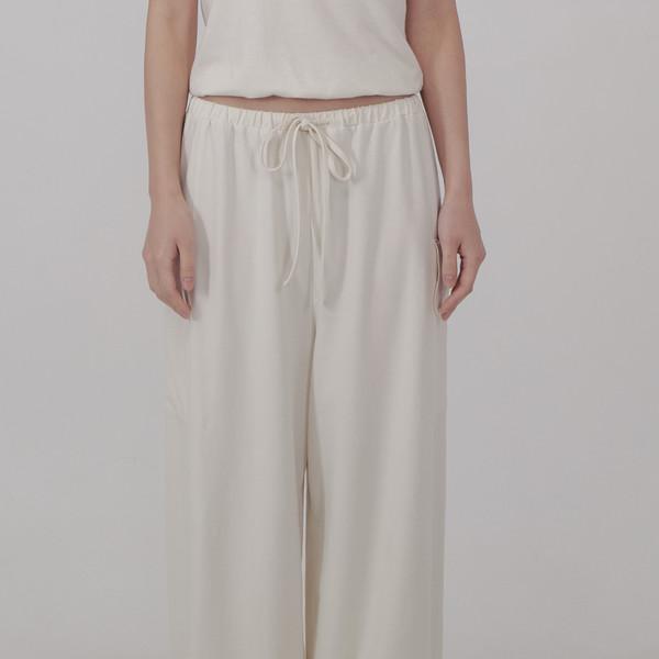 Lowrise Pocket Pants (Cream)
